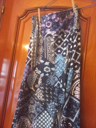 Falda estampada multicolor talla única