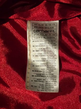 Chaqueta Bomber Carhartt Varsity Negra Talla M