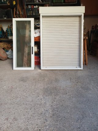 Ventana corredera blanca 100x135 con cajón