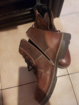 Botas de cuero marrones talla 44