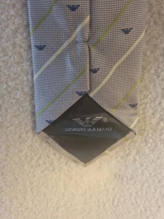 Corbata Armani Gris y Verde