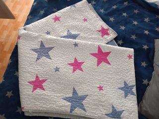 Manta estrellas azul y blanco
