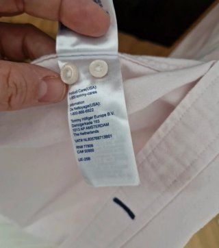 Camisa Tommy Hilfiger Rosa Manga Larga