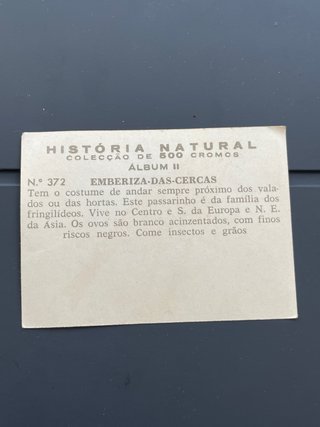 Antiguos cromos de  pájaros portugueses