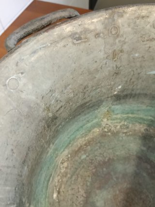 Antico Paiolo Rame Massiccio Primi XX Secolo