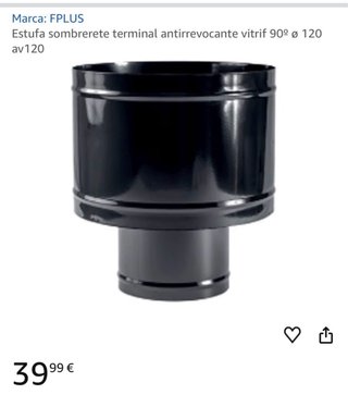 Sombrerete Antirrevoco 120 mm. Nuevo a estrenar.