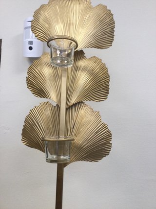 Candelabro de metal dorado 65 cm
