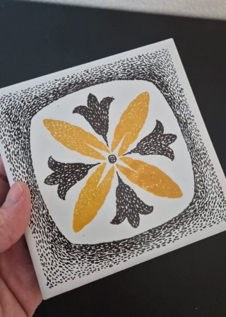 Azulejo Antigo Português Modernista Anos 60