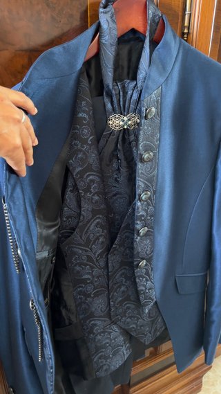 Traje de ceremonia azul marino 3 piezas