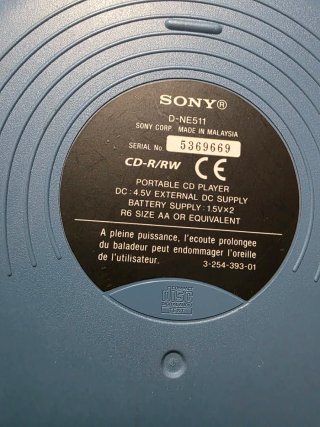 Sony CD Walkman D-NE511 MP3 Atrac3plus