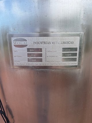 Fermentador Cerveza/Vino Acero Inox