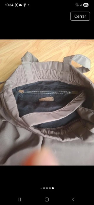Bolso Zara grande marrón/gris