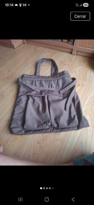 Bolso Zara grande marrón/gris