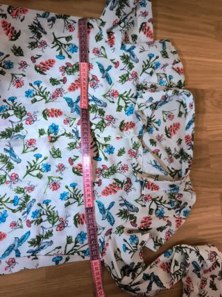 Camisa estampada pájaros y flores Talla M