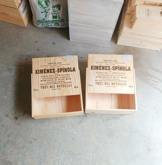2 Cajas de Madera estanterías almacenaje armarios