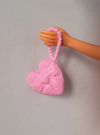 borsa Barbie a forma di cuore rosa
