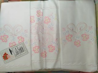 Juego sábanas bordadas florales