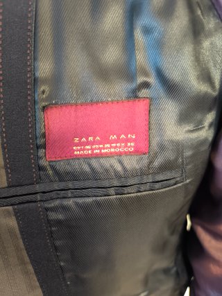 Traje Zara Marrón Oscuro