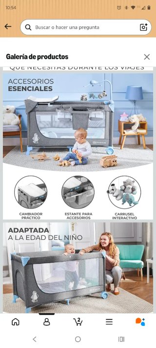 Cuna de Viaje Kinderkraft JOY - Fácil Transporte