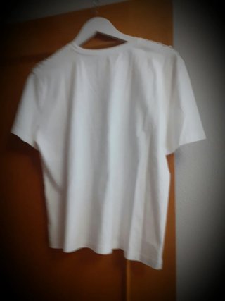 Camiseta Zara Blanca Encaje Talla M