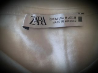 Camiseta Zara Blanca Encaje Talla M