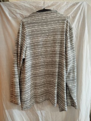 Chaqueta ZERMATT rayas gris y blanco Talla única