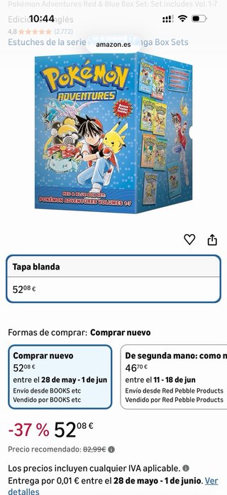 Manga Pokémon Completa Primera Serie INGLÉS