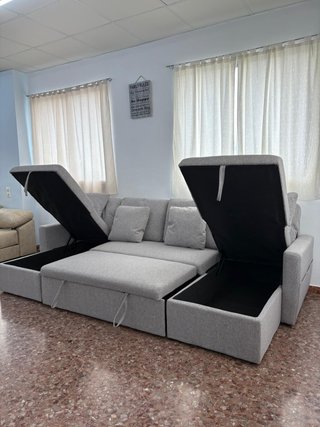 ENVIO GRATIS!! Sofá Rinconera Gris Grande