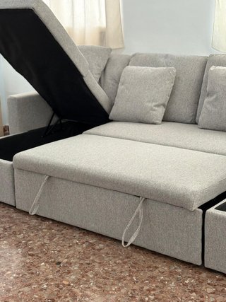 ENVIO GRATIS!! Sofá Rinconera Gris Grande