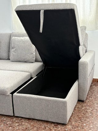 ENVIO GRATIS!! Sofá Rinconera Gris Grande