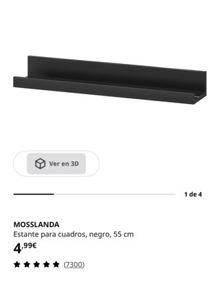 Estantería Ikea MOSSLANDA Negra