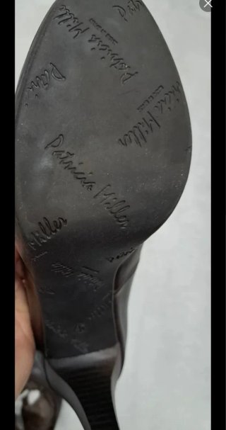 Zapatos de piel  de tacón marrones talla 40