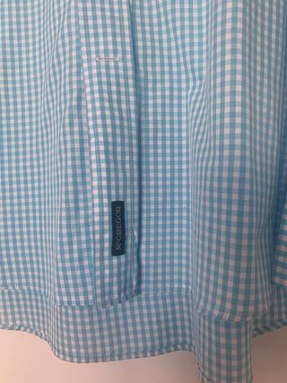 CAMISA MCGREGOR XXL AZUL TURQUESA CUADROS VICHY