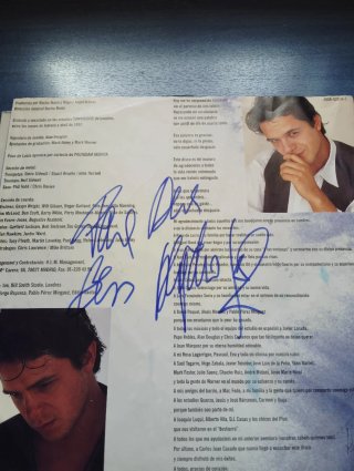 Alejandro Sanz LP Si tú me miras Autografiado