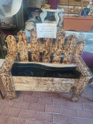 Banco Macetero Madera Estilo Adirondack