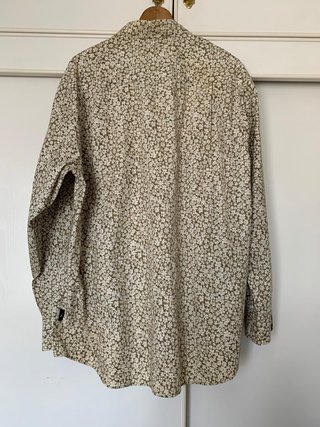 CAMISA NAUTICA XXL FLORAL 100% ALGODÓN CAQUI