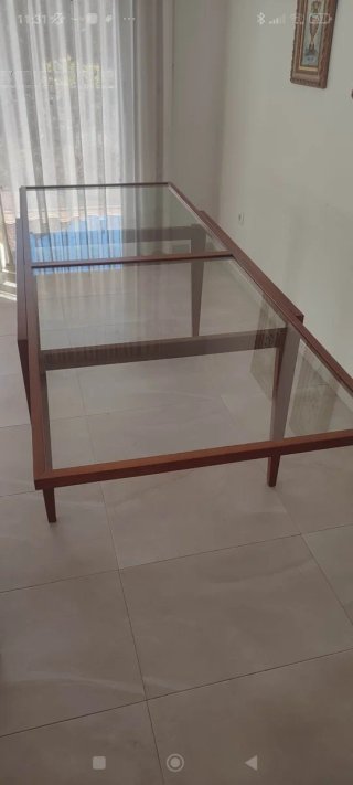 Mesa Comedor Madera y Cristal + 4 Sillas