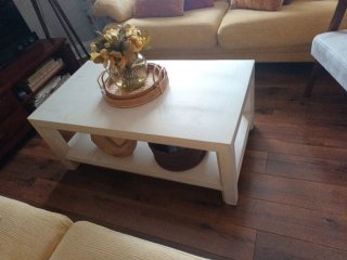 Mesa de centro Banak Importa madera lacada blanca.