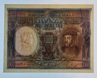 Billete 1000 Pesetas 1925 Carlos I