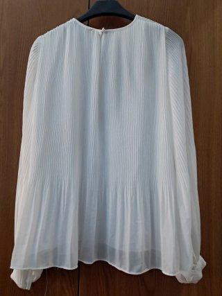 Blusón Zara TRF Blanco Talla XS