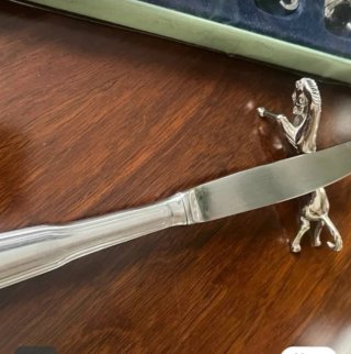 Porta posate cavallo bagno argento