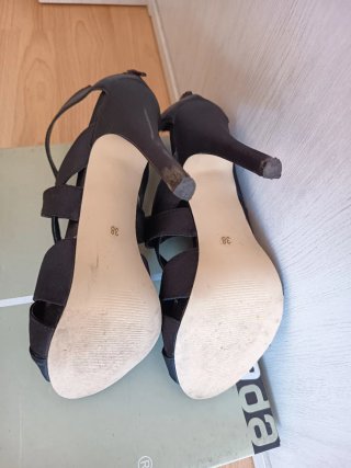 Sandalias de tacón(12cm) negras talla 38