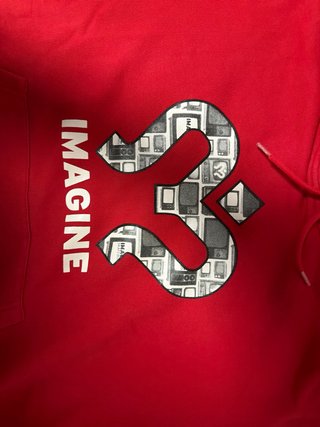 Sudadera Imagine Skateboards con Capucha Roja