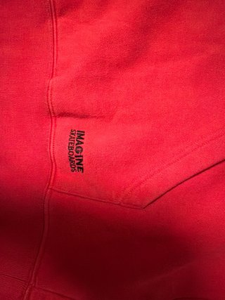 Sudadera Imagine Skateboards con Capucha Roja