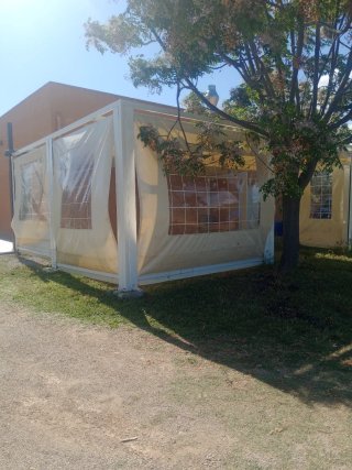 Carpa Pérgola Beige 37 metros cuadrados