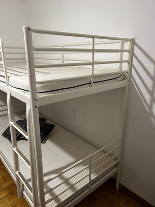 Litera Metálica Ikea 90x200cm Blanca
