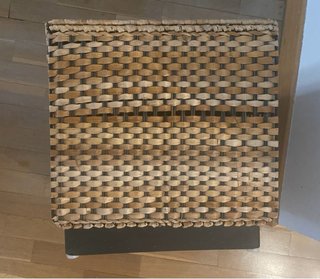 Cesta Baúl Mimbre y Madera