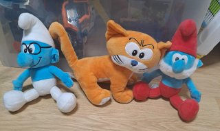 Peluche Pitufos: Papá Pitufo, Sabio y Asrael