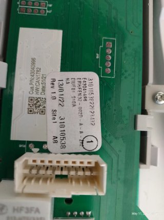 Placa electrónica con panel frontal lavadora Candy