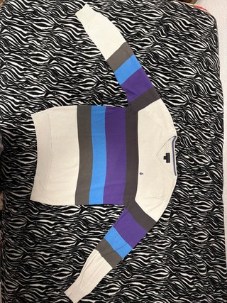 Jersey Volcom Rayas Morado Azul Gris Blanco